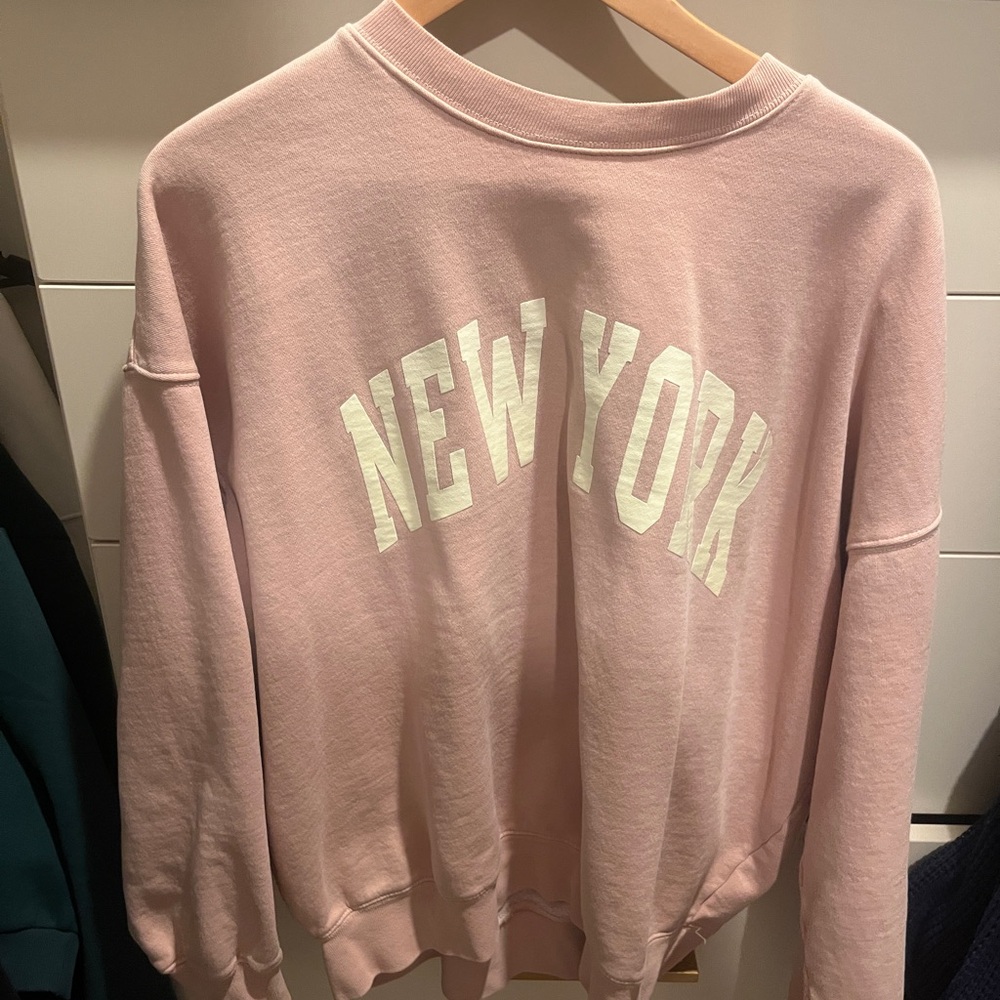 BRANDY MELVILLE Pink New York Sweatshirt